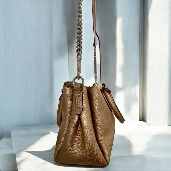 Coach #F29665 Mini Sage Carryall Satchel Handbag Rose Gold - Picture 10 of 14